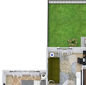 Roma with Fenced-in Yard 3D Roma with Fenced-in Yard 1 bedroom apartment with den. Kitchen with bartop open to living room and dining room. 1 full bath. Large walk-in closet. Second closet in hallway. Patio/balcony.